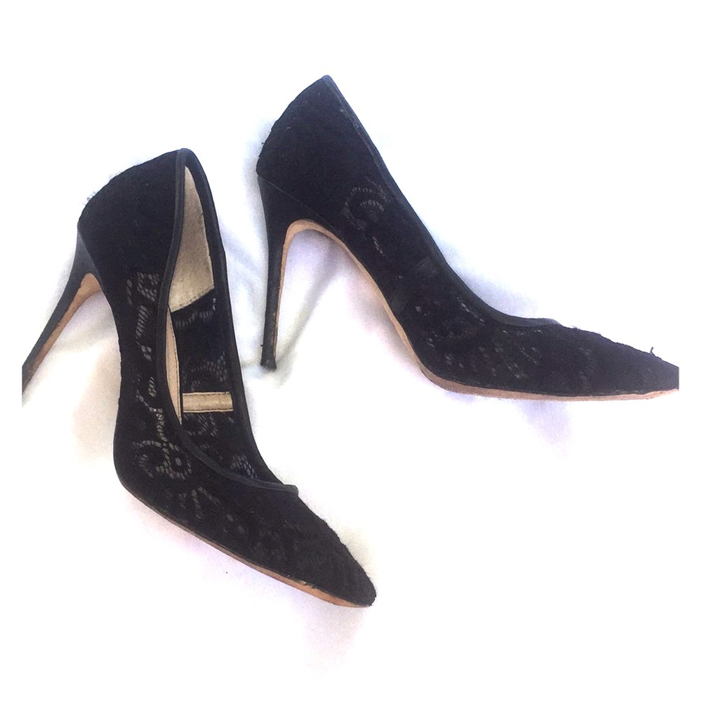 {BCBG} Black Lace Heels